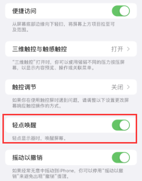 南陵苹果授权维修站分享iPhone轻点无法唤醒怎么办 